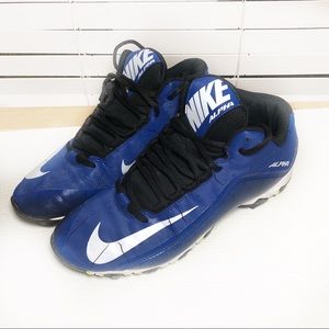 Nike Alpha blue men’s football cleats Sz 9.5
